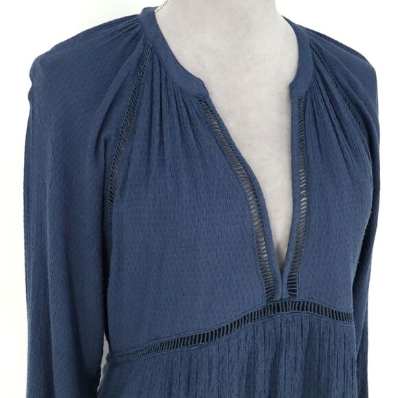 Free People Dress Womens Small Blue Rayon Babydoll Swing Trapeze Pullover - Picture 5 of 15